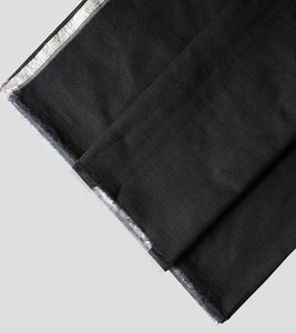 Black Handloom Cotton Jamdani Saree-Blouse Piece