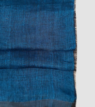 Load image into Gallery viewer, Cobalt Blue Linen Tulip Zari Jamdani Saree-Blouse Piece