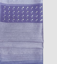 Load image into Gallery viewer, Lavender Matka Muslin Silk Shell Sequin Zari Jamdani Saree-Blouse Piece