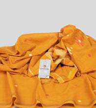 Load image into Gallery viewer, Orange Handloom Cotton Jamdani Saree-Detail