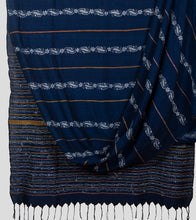 Load image into Gallery viewer, Blue Khesh Kantha Saree-Body