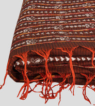 Load image into Gallery viewer, Brown Missing Weave Khesh Kantha Saree-Tassel