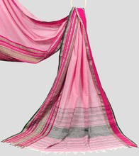 Load image into Gallery viewer, Carnation Pink Dhonekhali Cotton Saree-Pallu