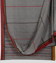 Load image into Gallery viewer, Grey Begumpuri Cotton Saree-Body