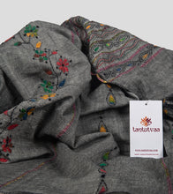 Load image into Gallery viewer, Grey Multicolour Khesh Kantha Saree-Detail
