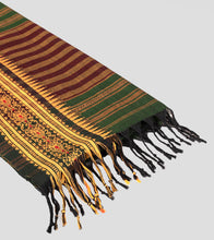 Load image into Gallery viewer, Kombu Green Begumpuri Cotton Saree-Tassel