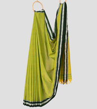 Load image into Gallery viewer, Mango Green Begumpuri Cotton Saree-Body
