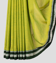 Load image into Gallery viewer, Mango Green Begumpuri Cotton Saree-Border