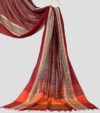 Load image into Gallery viewer, Maroon Begumpuri Cotton Saree-Pallu