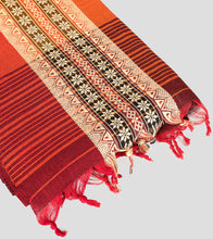 Load image into Gallery viewer, Maroon Begumpuri Cotton Saree-Tassel