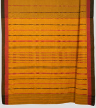 Load image into Gallery viewer, Mustard Begumpuri Cotton Saree-Pallu