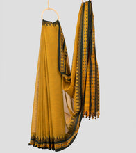 Load image into Gallery viewer, Mustard N Green Begumpuri Cotton Saree-Body