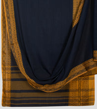 Load image into Gallery viewer, Navy Blue Begumpuri Cotton Saree-Body