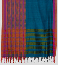 Load image into Gallery viewer, Peacock Blue Begumpuri Cotton Saree-Pallu
