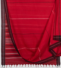 Load image into Gallery viewer, Red Begumpuri Cotton Saree-Body