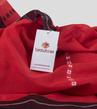 Load image into Gallery viewer, Red Begumpuri Cotton Saree-Detail