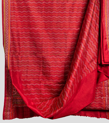 Bengal Artwork Silk Tussar Kantha Stitch Saree, 6.3 m (with blouse piece),  Hand Made at Rs 6500 in Bolpur