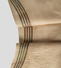 Load image into Gallery viewer, Cream Multicolor Gacchi Tussar Nakshi Kantha Saree-Blouse Piece