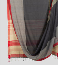 Load image into Gallery viewer, Light Moss Green N Grey Cotton Saree-Body