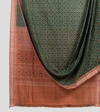 Load image into Gallery viewer, Green N Brown Sambalpuri Cotton Saree-Body