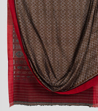 Load image into Gallery viewer, Olive Green N Red Sambalpuri Cotton Saree-Body