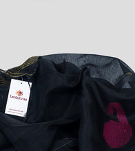 Load image into Gallery viewer, Black Bengal Silk Cotton Jamdani Saree-Detail