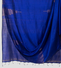 Load image into Gallery viewer, Purplish Blue Neemzari Silk Cotton Saree-Body
