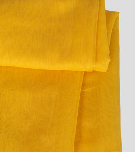 Yellow Neemzari Silk Cotton Saree-Blouse Piece