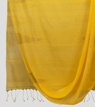 Load image into Gallery viewer, Yellow Neemzari Silk Cotton Saree-Body
