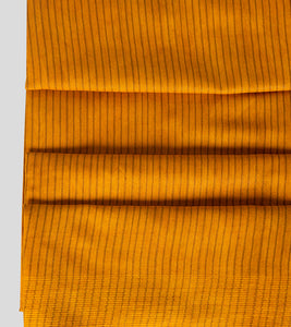 Mustard Yellow Tussar Silk Saree-Blouse Piece
