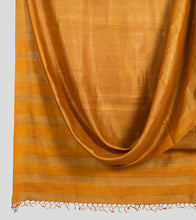 Load image into Gallery viewer, Mustard Yellow Tussar Silk Saree-Body