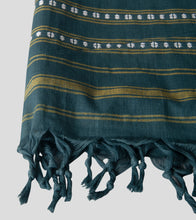 Load image into Gallery viewer, Teal Begumpuri Cotton Saree-Tassel