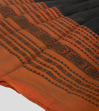 Load image into Gallery viewer, Wood Bark Brown Begumpuri Cotton Saree-Border